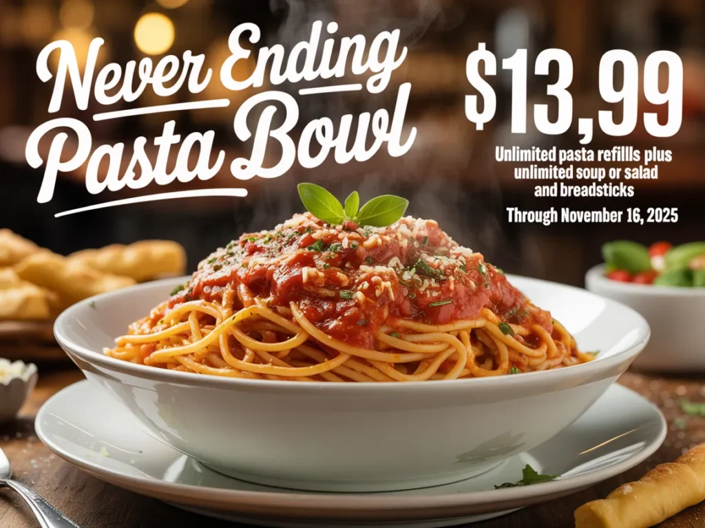 Olive garden Never Ending Pasta Bowl